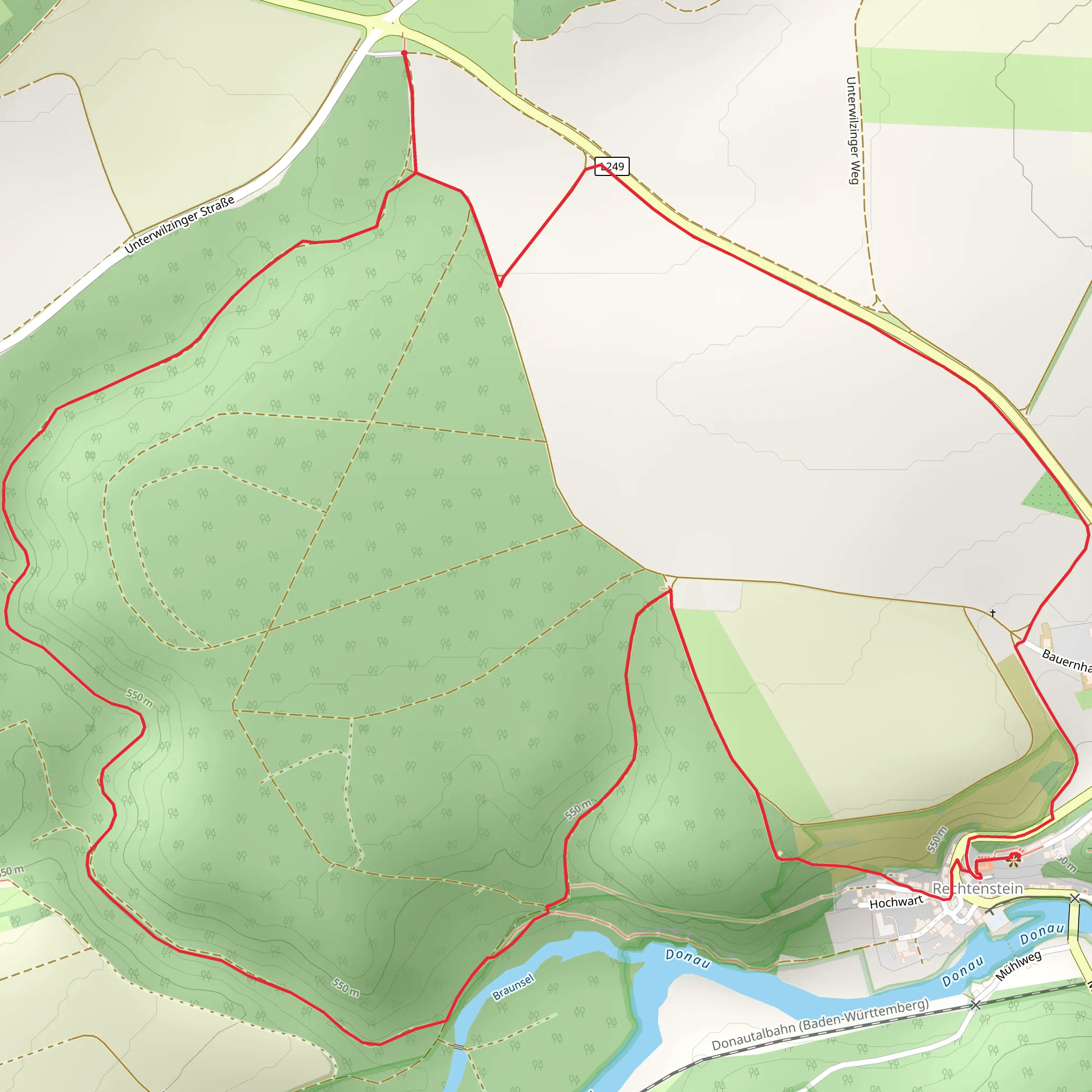 Blaue Raute Unterwilzingen Rechtenstein mobile static map