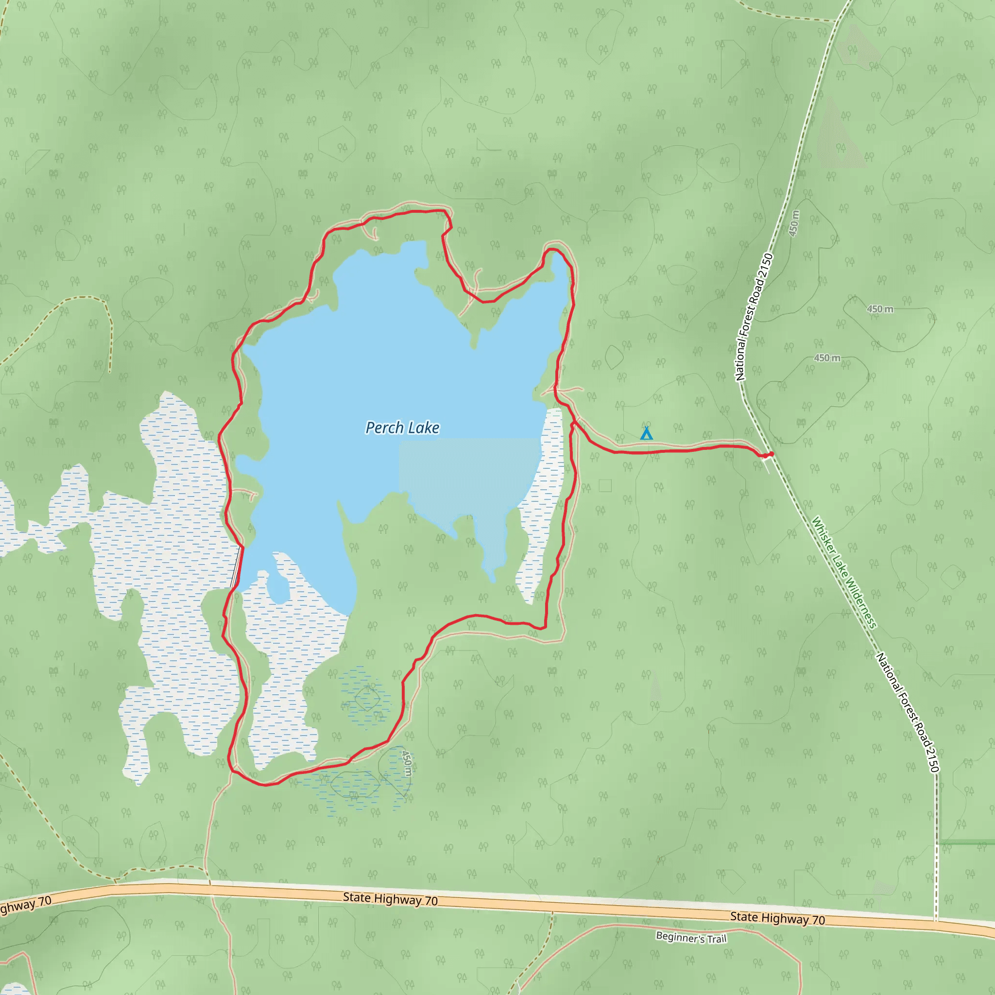 Perch Lake Trail mobile static map