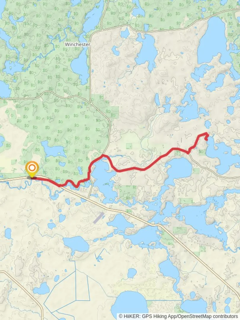 Big Lake via Heart of Vilas County Bike Trail Iron County Wisconsi