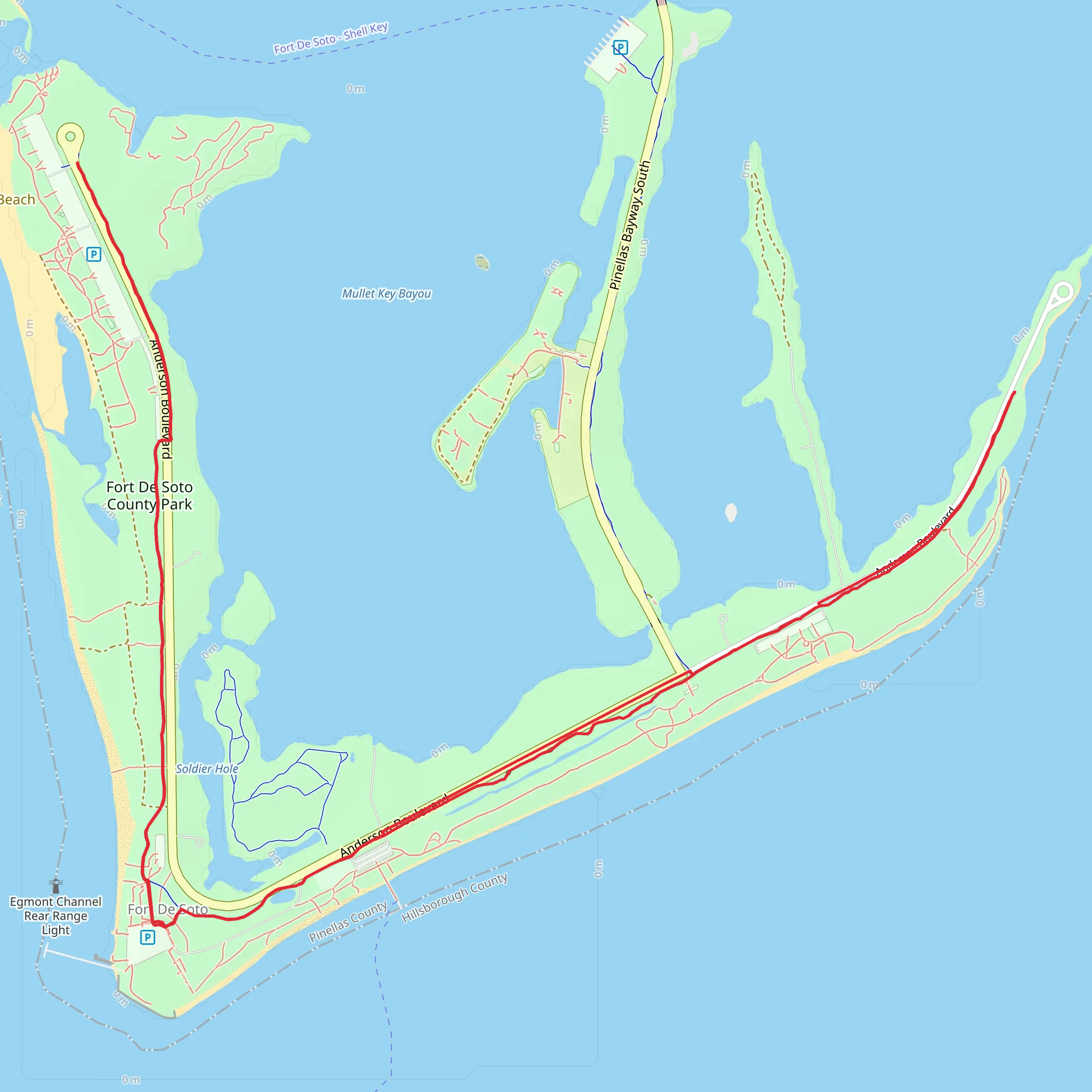 Fort De Soto Recreational Trail mobile static map
