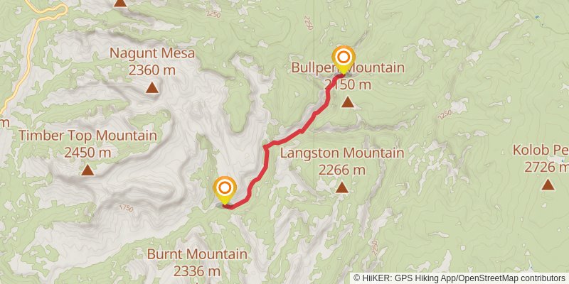 Zion Traverse spur 2 Map