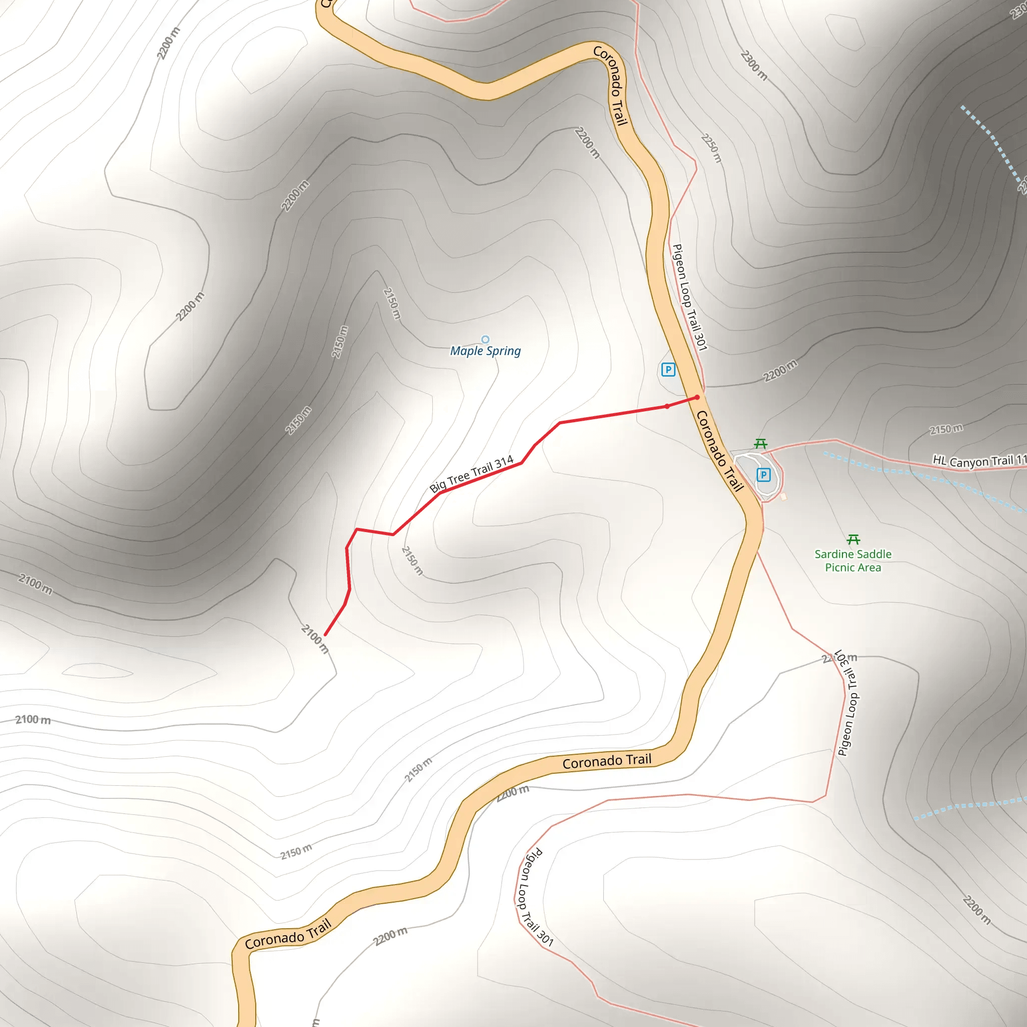 Big Tree Trail mobile static map
