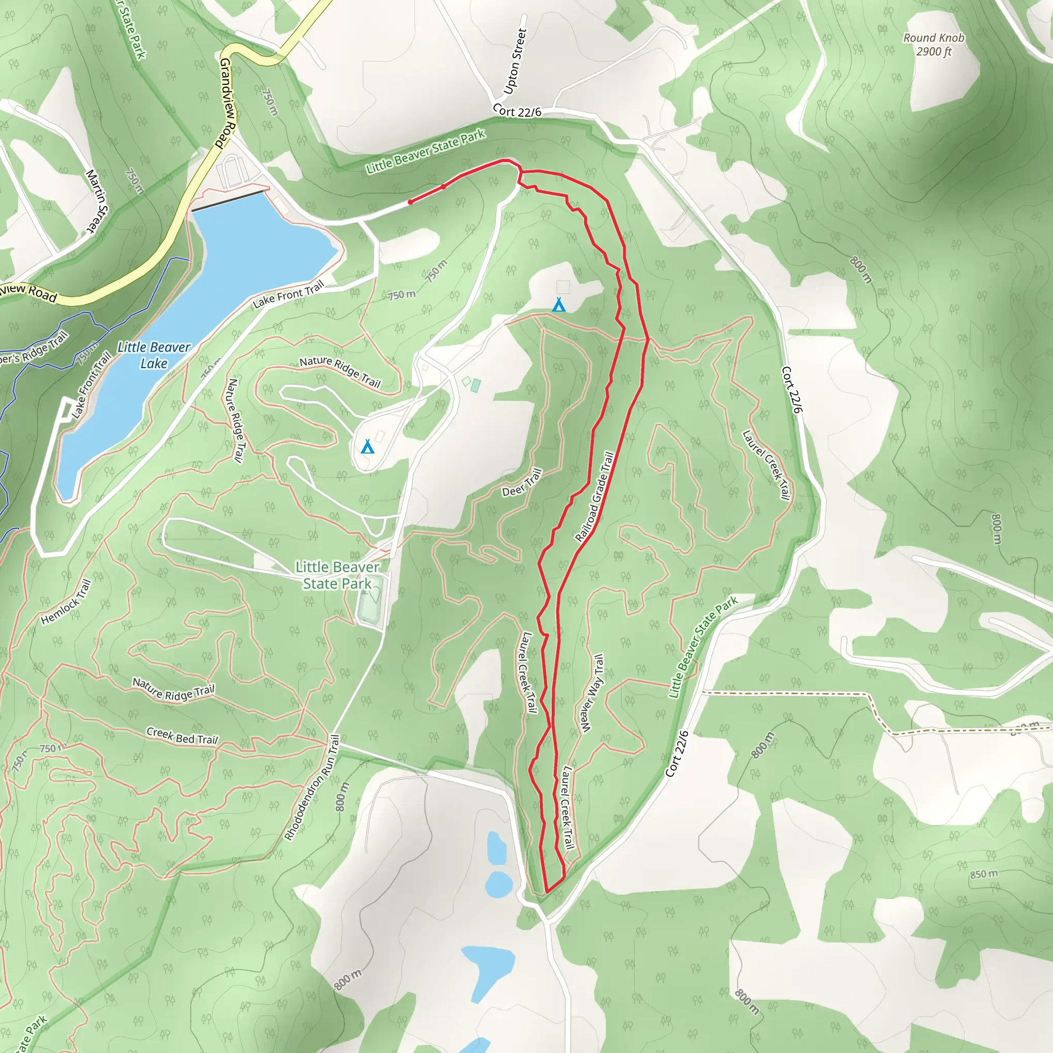 Railroad Grade Loop Trail mobile static map