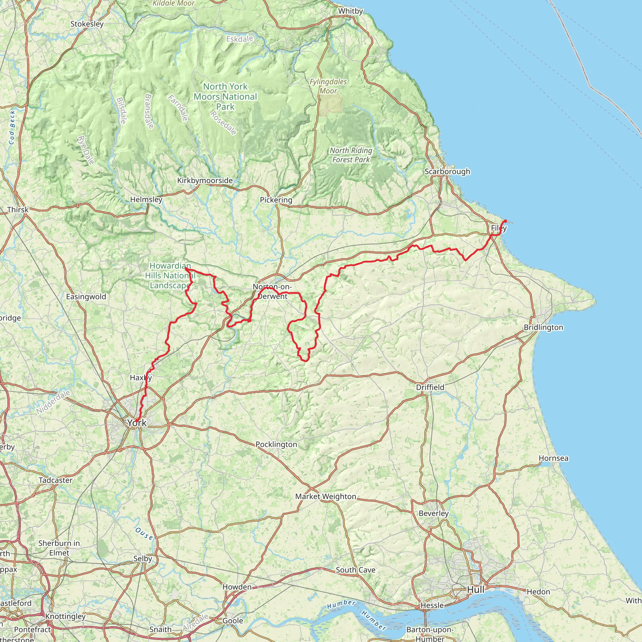 Centenary Way - North Yorkshire mobile static map