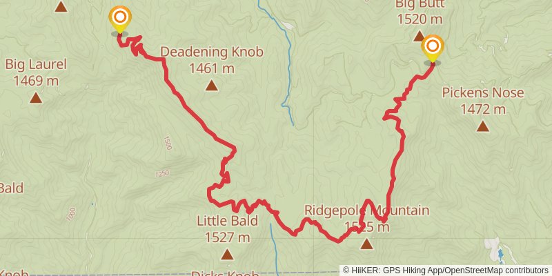Standing Indian Mountain Loop stage 2 Map