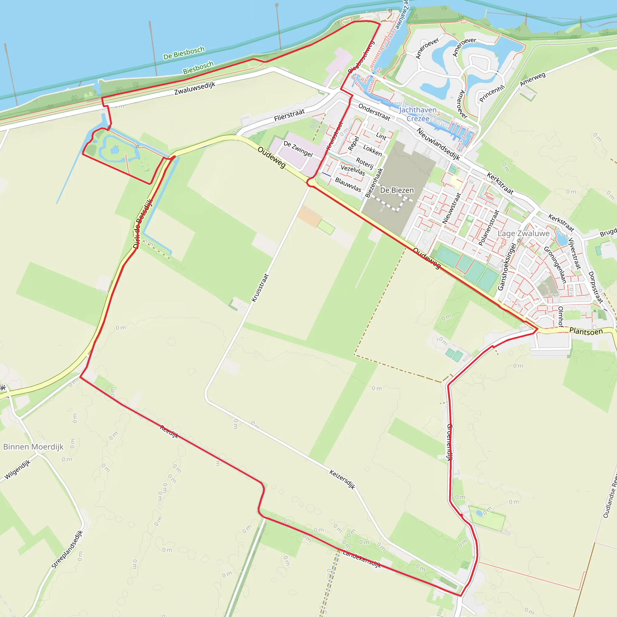 Oude Weg, Reedijk and Groenendijk Loop mobile static map