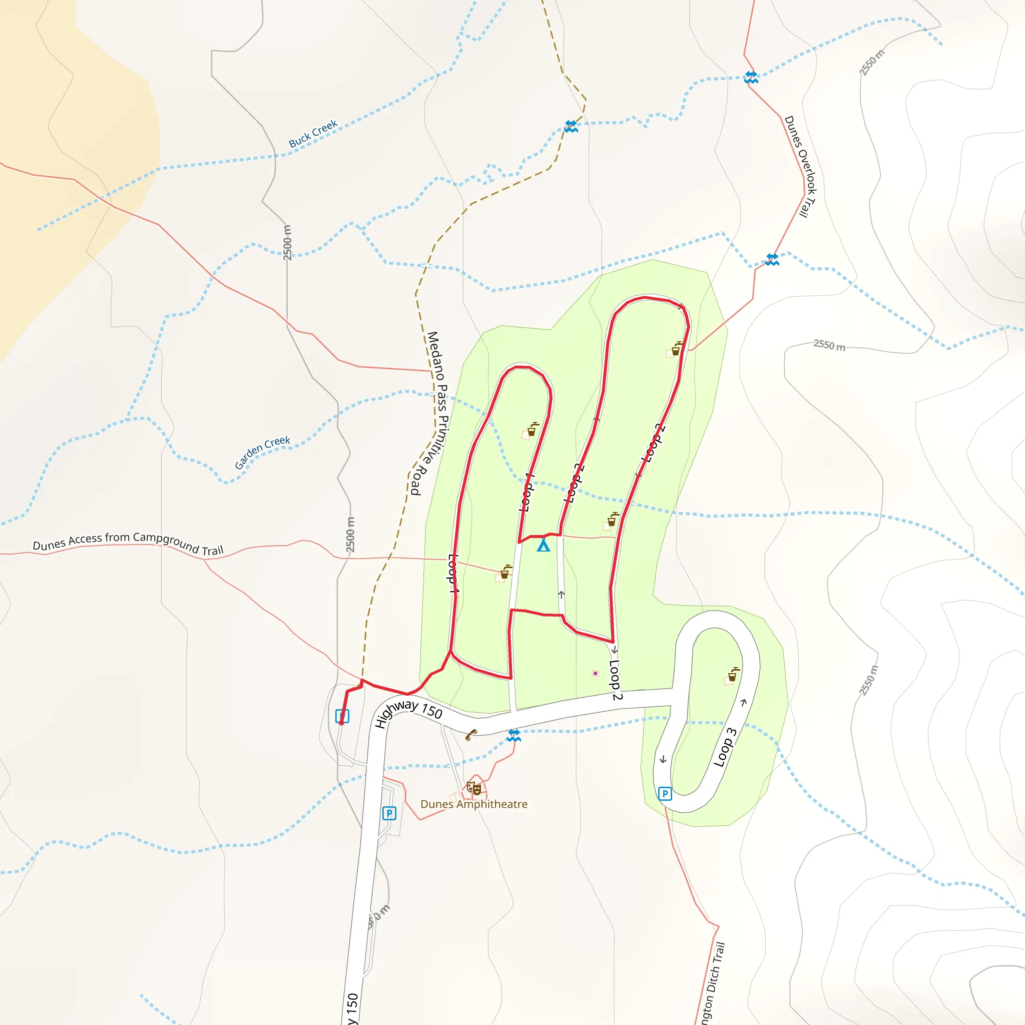 Pinyon Flats Campground Loop mobile static map