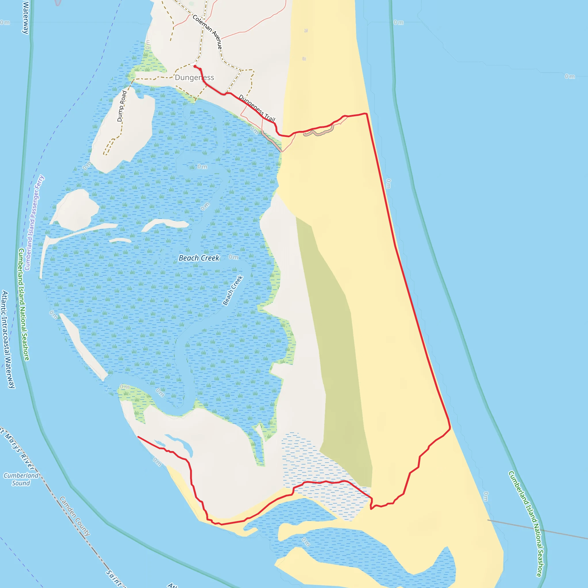 South Point Trail - Dungeness mobile static map