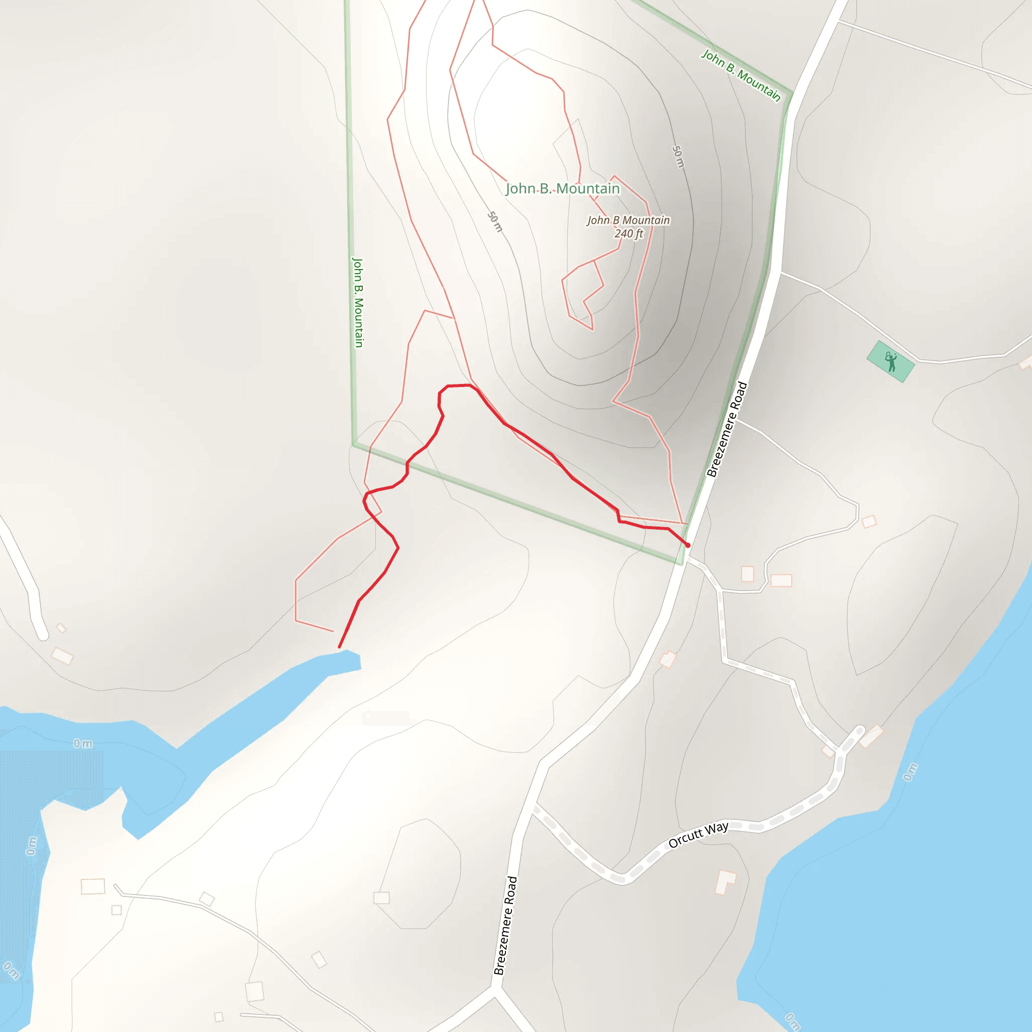 Breezemere Road - John B Mountain mobile static map