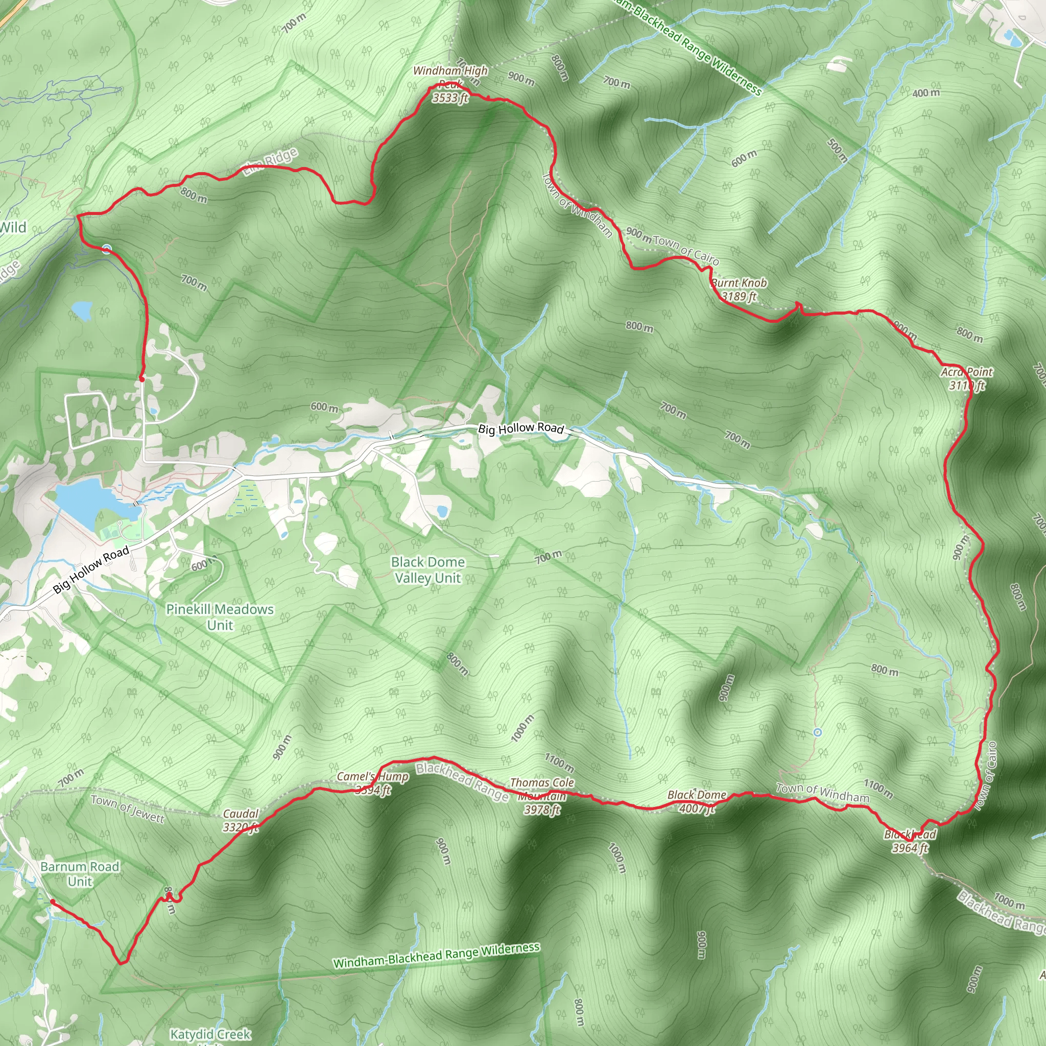 Black Dome Range Trail and Escarpment Trail mobile static map