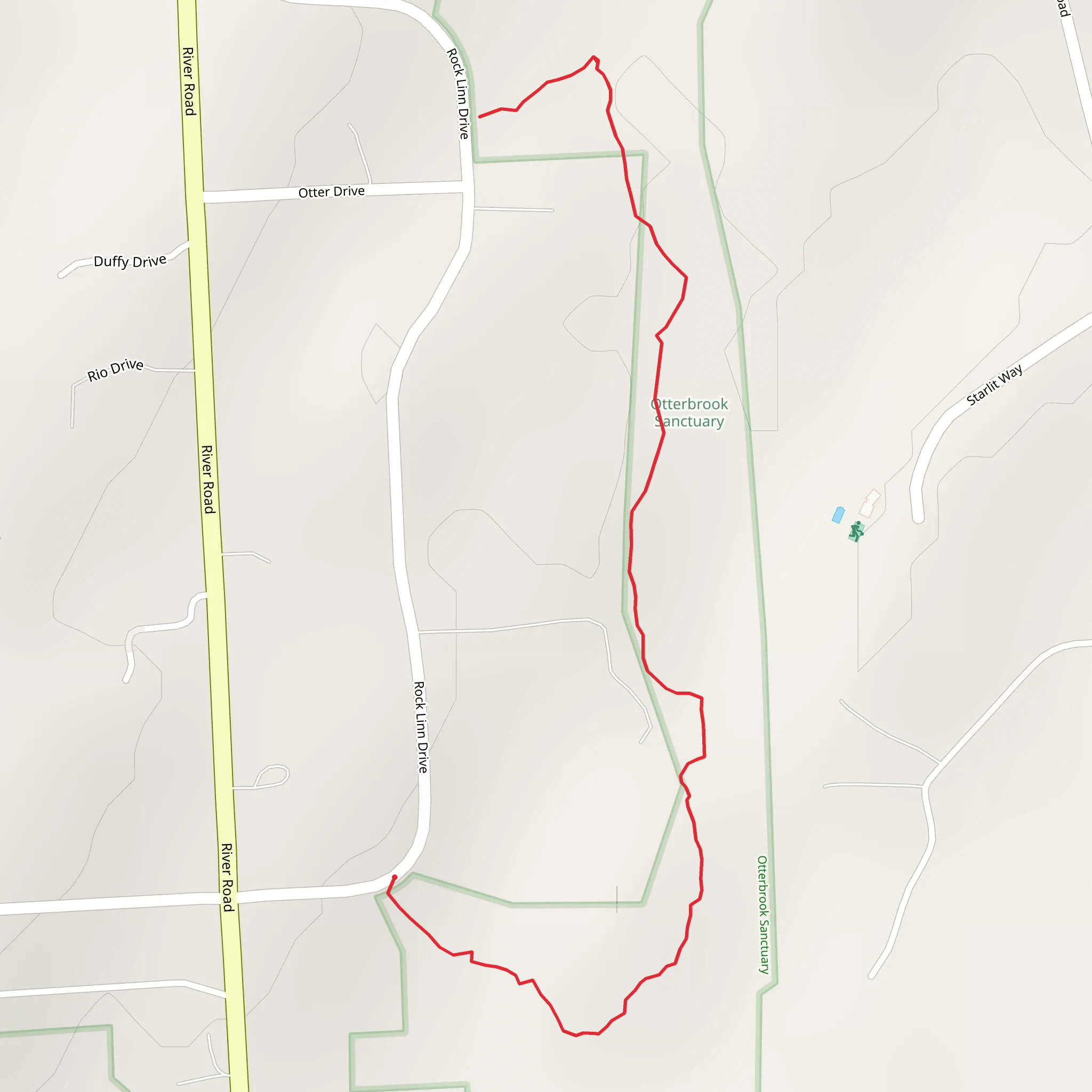 Rock Linn Drive East Trail mobile static map