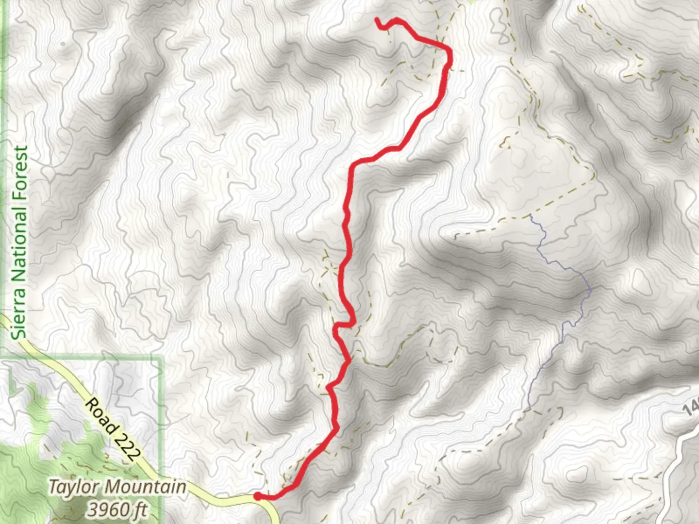 An image depicting the trail Slide Creek Out and Back and its surrounding area.