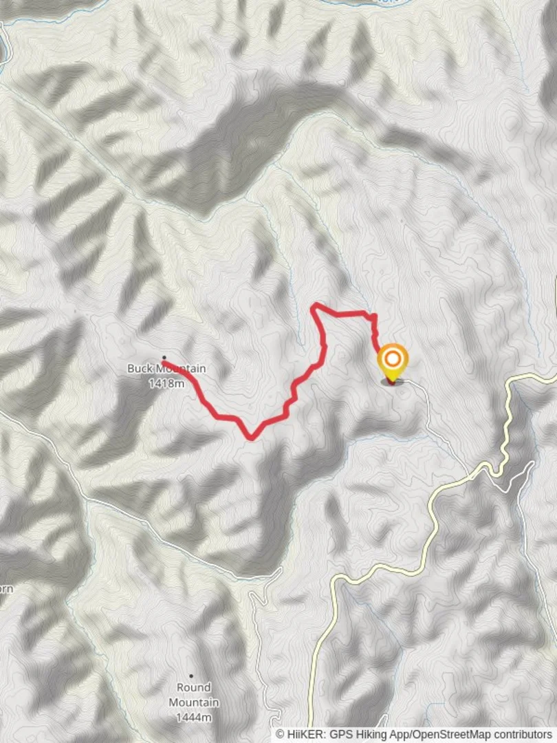 An image depicting the trail Buck Mountain via Umatilla Rim Trail and its surrounding area.