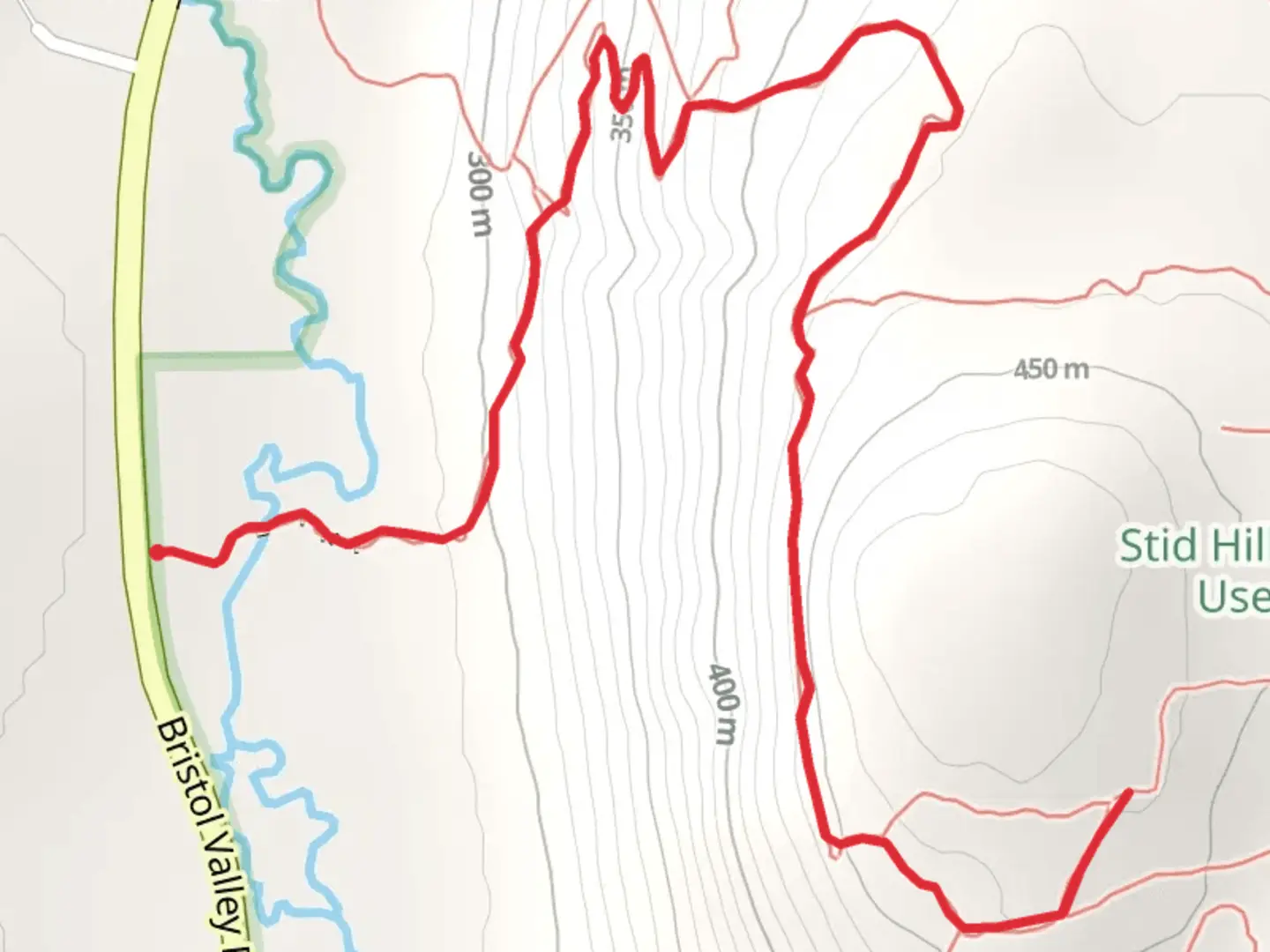 An image depicting the trail Mud Creek and its surrounding area.