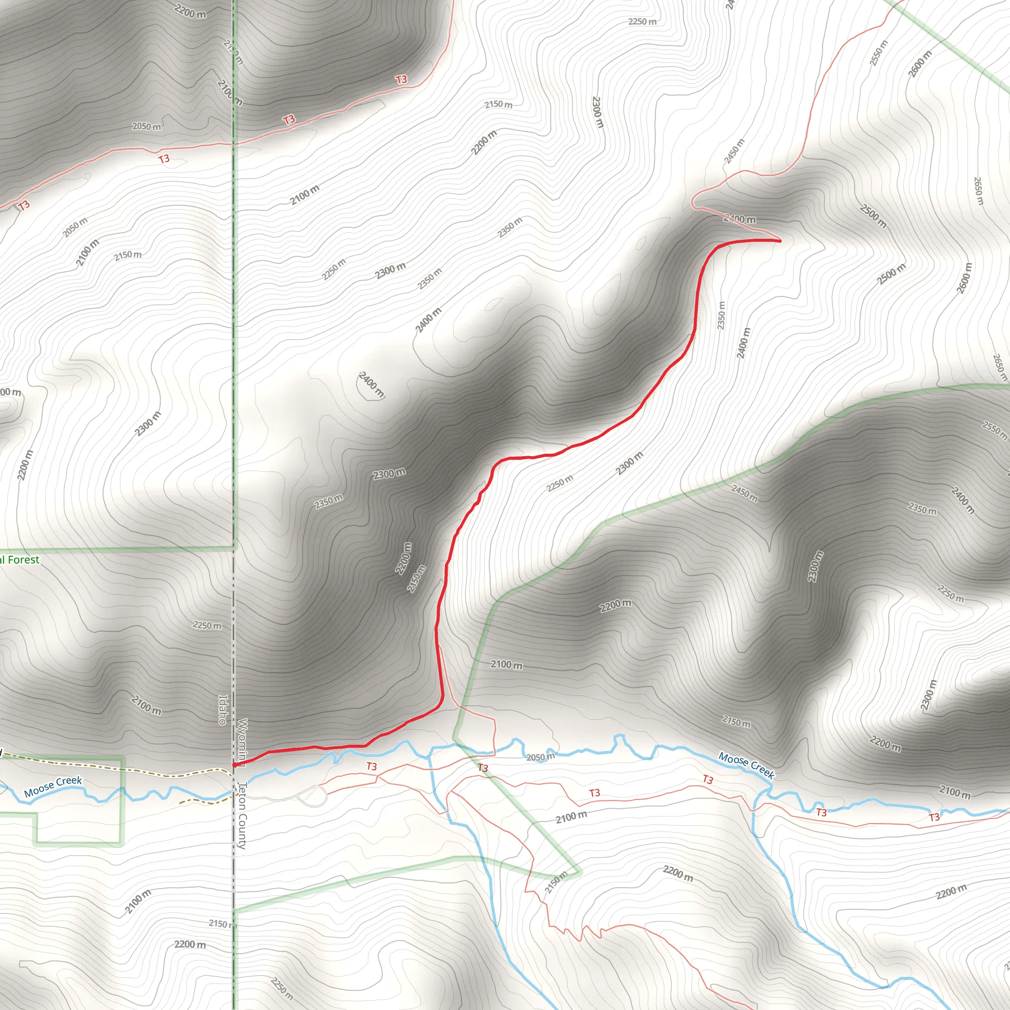 Plummer Canyon Trail mobile static map