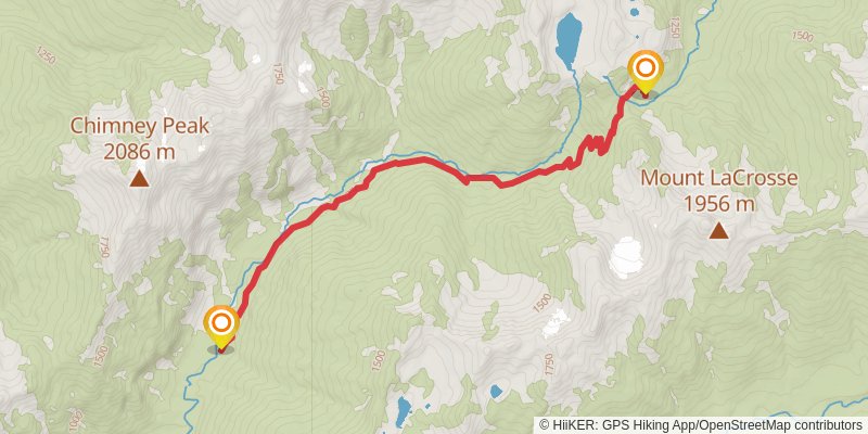 Enchanted Valley - LaCrosse Basin Loop stage 4 Map
