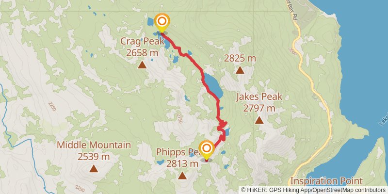 Tahoe Yosemite Trail via Tahoe Rim Trail stage 5 Map