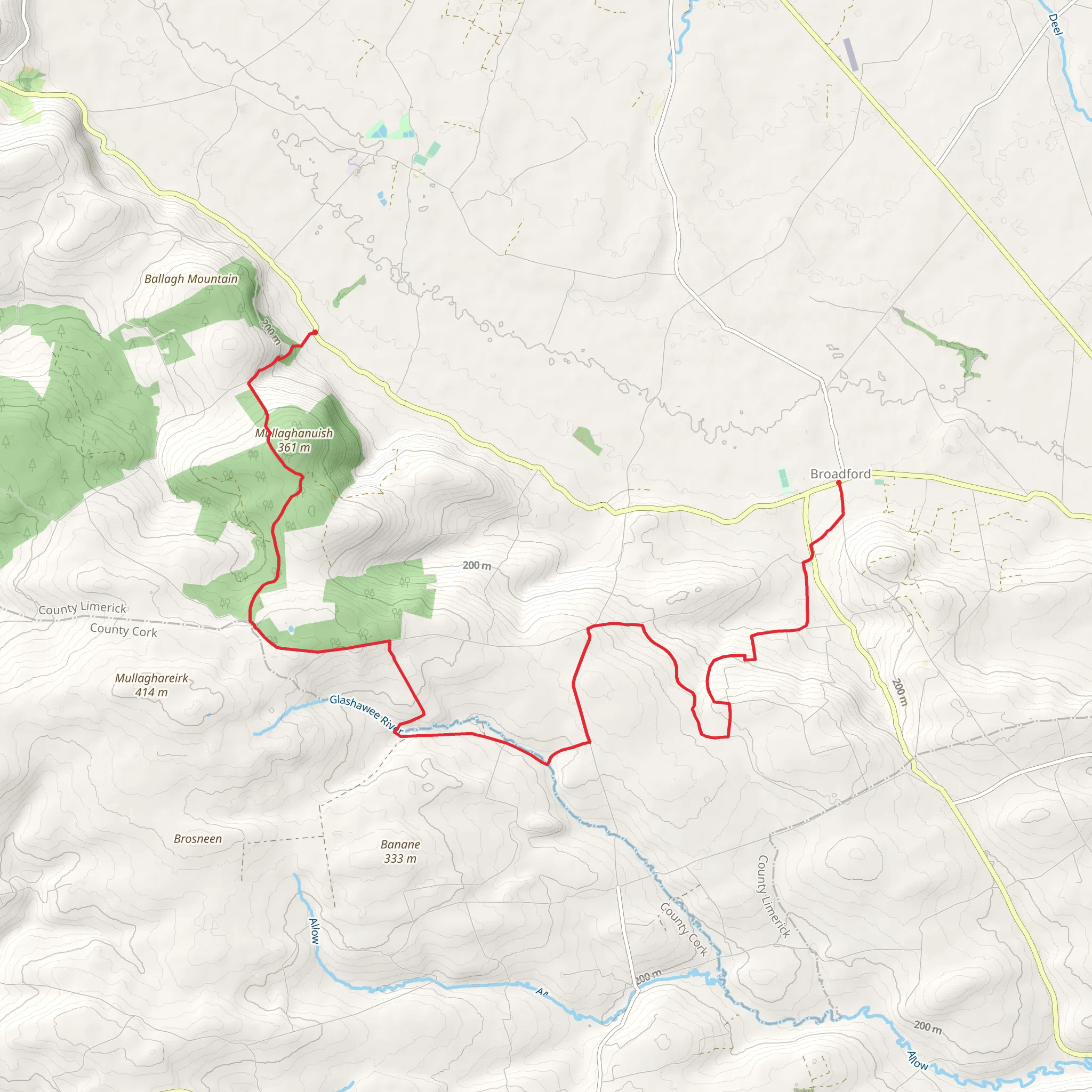 Broadford Ashford Walking Trail - Broadford - Ashford Way mobile static map