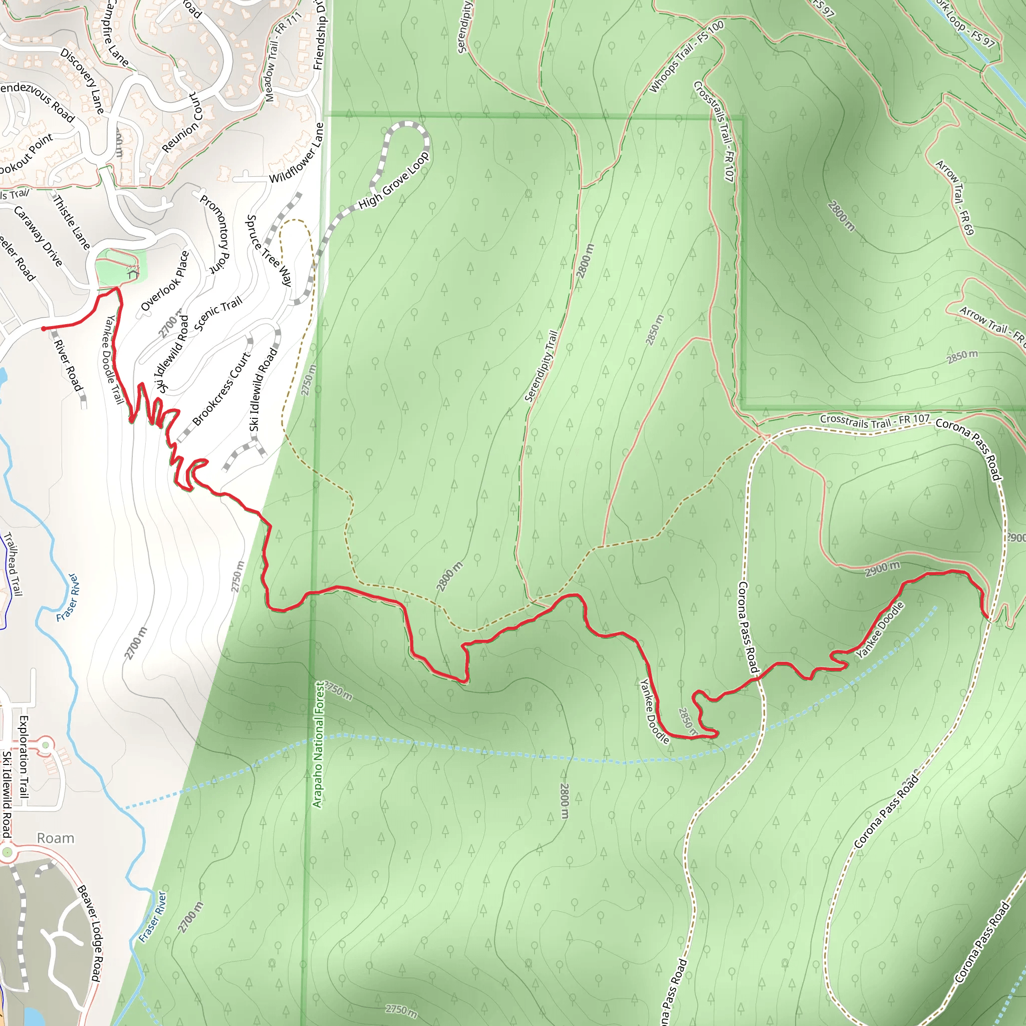 Yankee Doodle Trail mobile static map