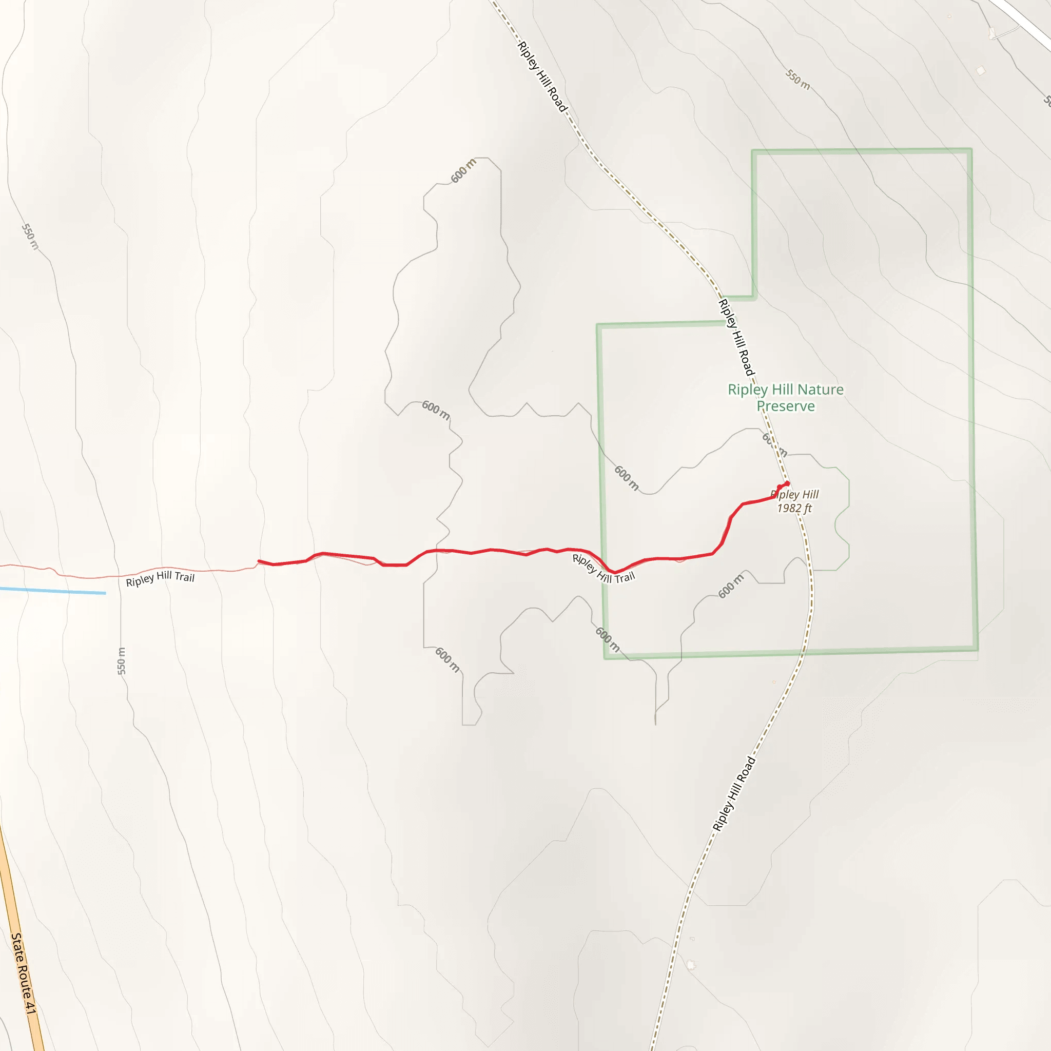 Ripley Hill West Trail mobile static map