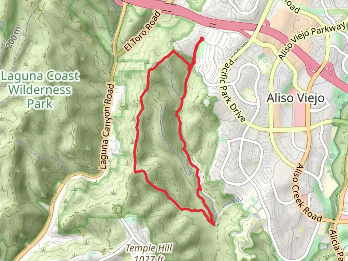 An image depicting the trail Coyote Run, Nature and Car Wreck Loop Trail and its surrounding area.
