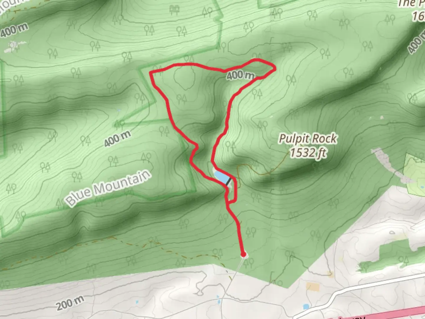 An image depicting the trail Hamburg Reservoir - Blue Trail and its surrounding area.