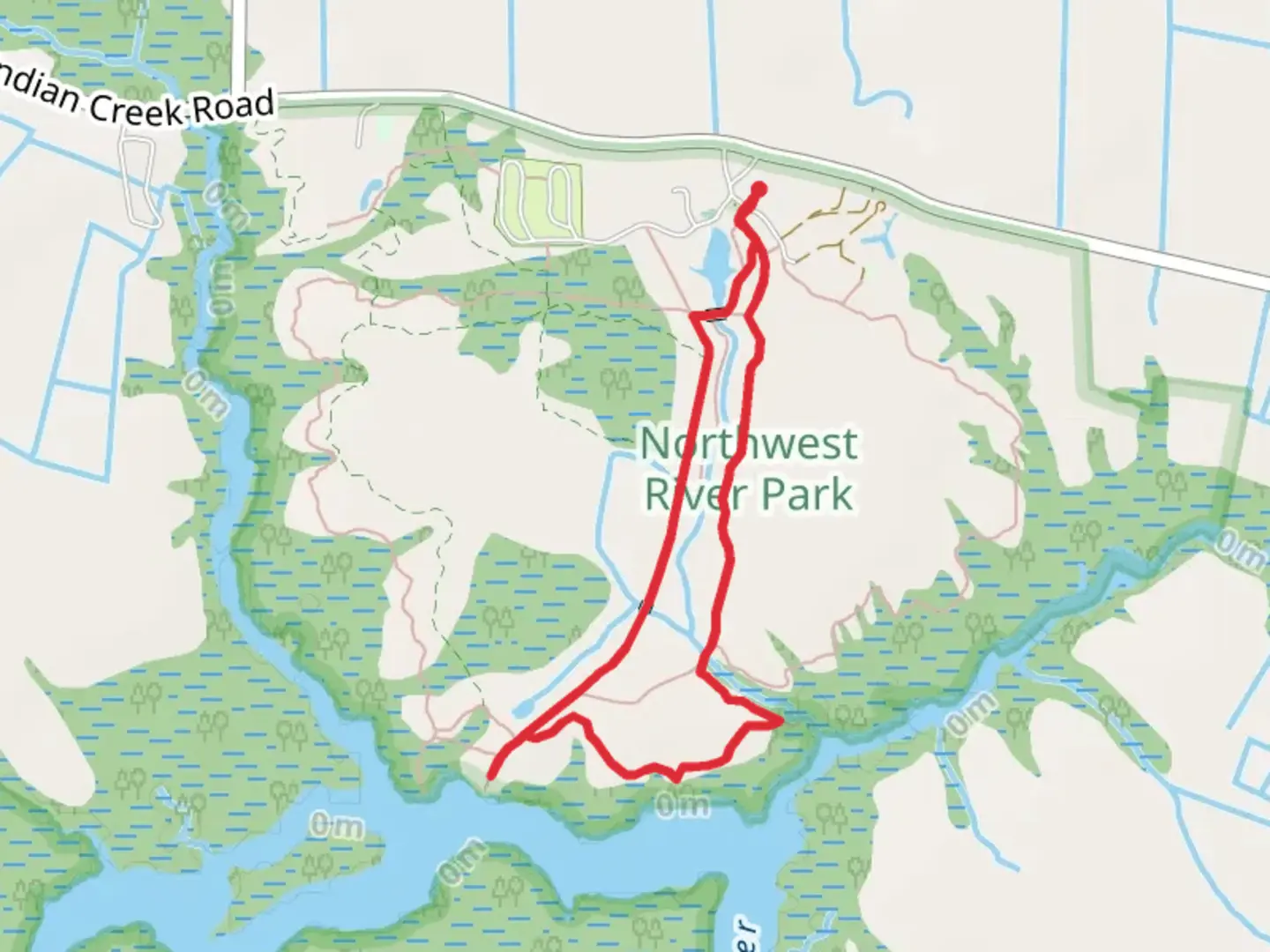 An image depicting the trail Deer Island and Shuttle Loop Trail and its surrounding area.
