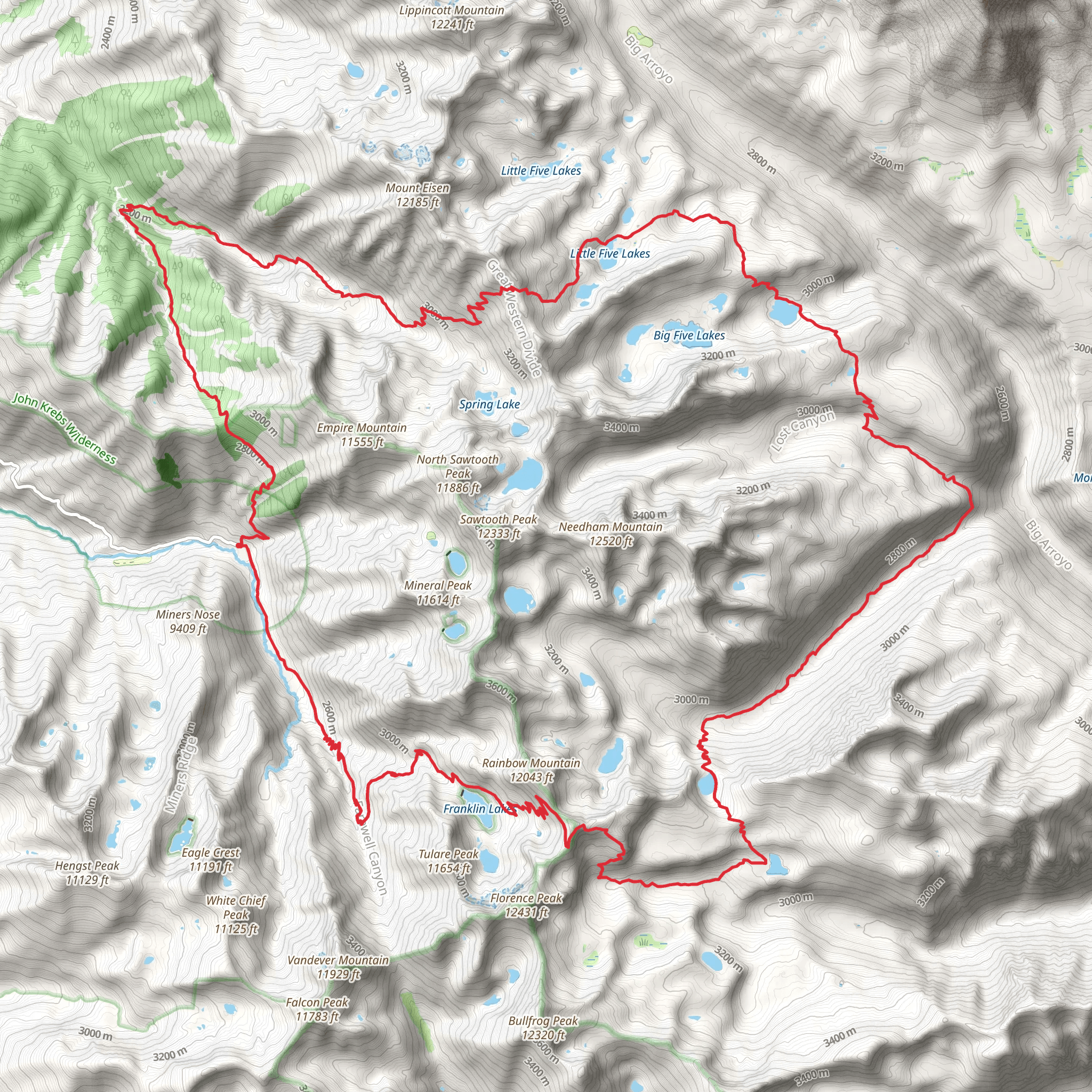 Franklin Lakes Loop Trail mobile static map