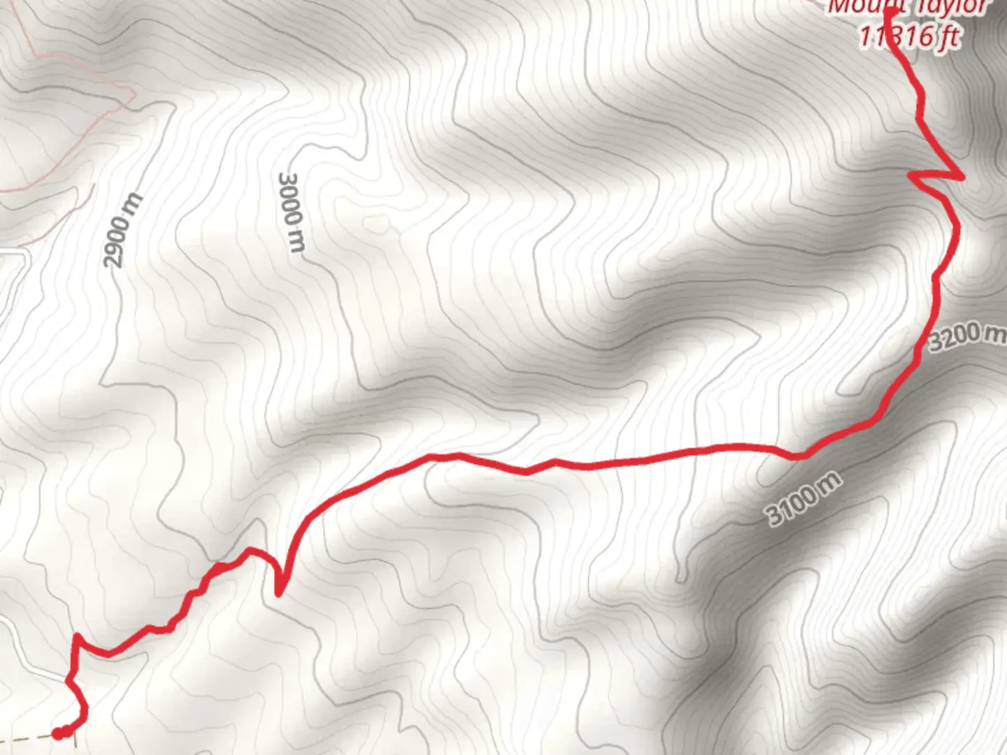 An image depicting the trail Mount Taylor and its surrounding area.