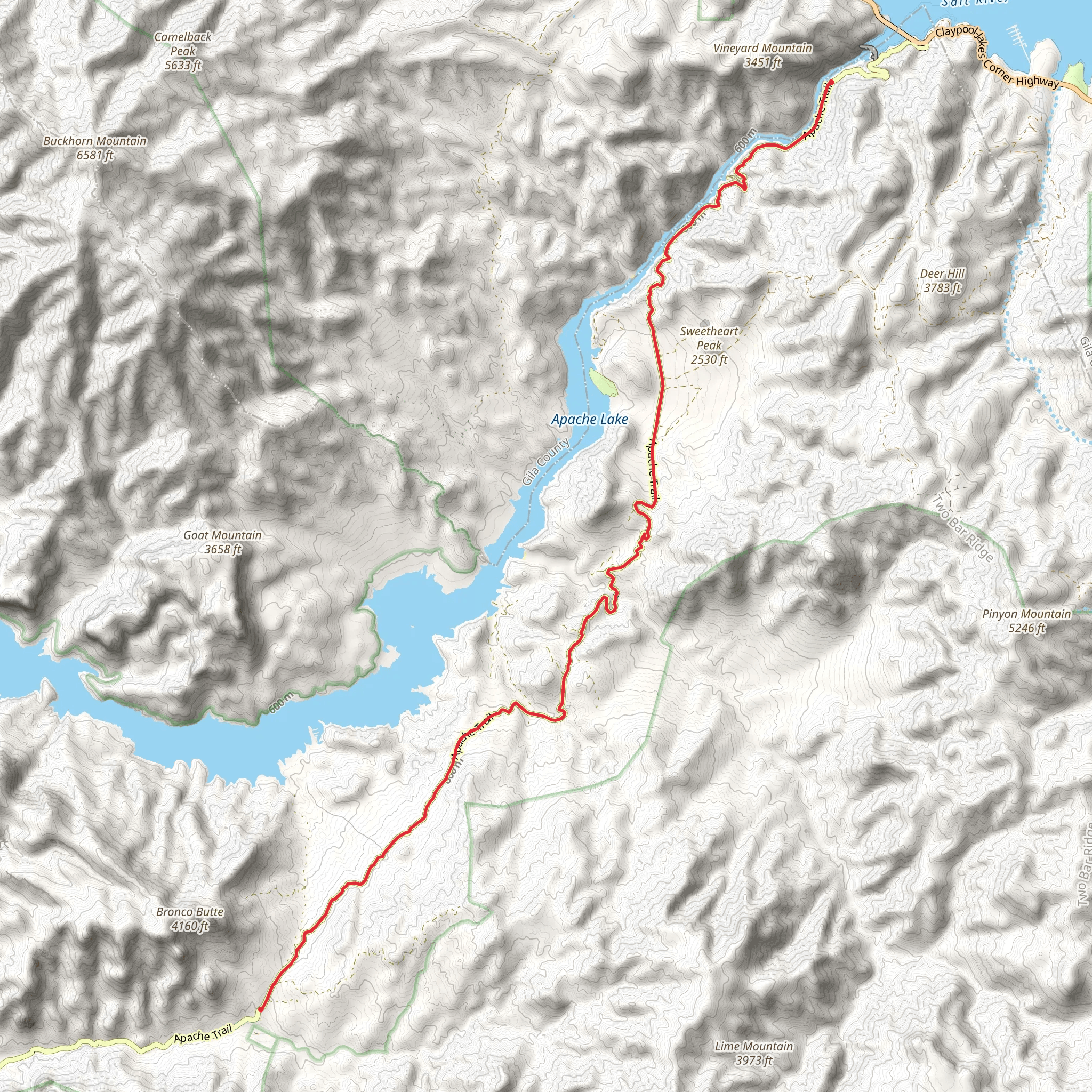 Apache Trail mobile static map