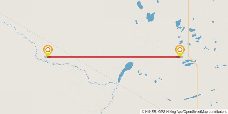 North Country Trail - North Dakota stage 14 Map
