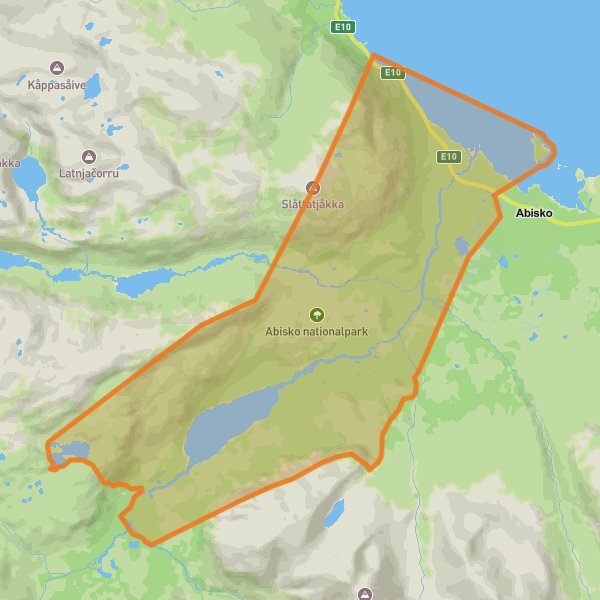 Abisko National Park mobile static map
