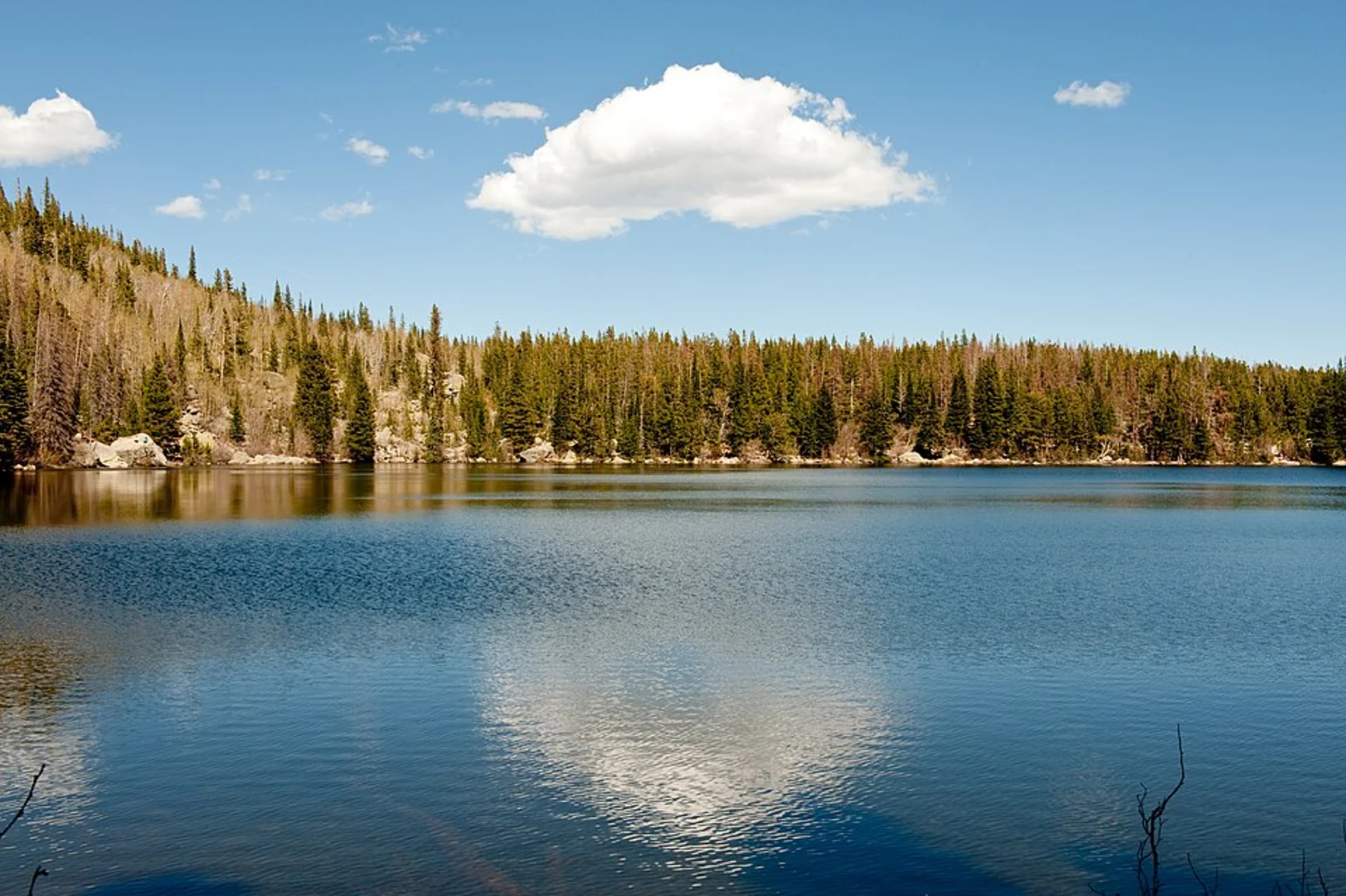 An image depicting the trail Longs Peak Trail to Glacier Gorge and its surrounding area.