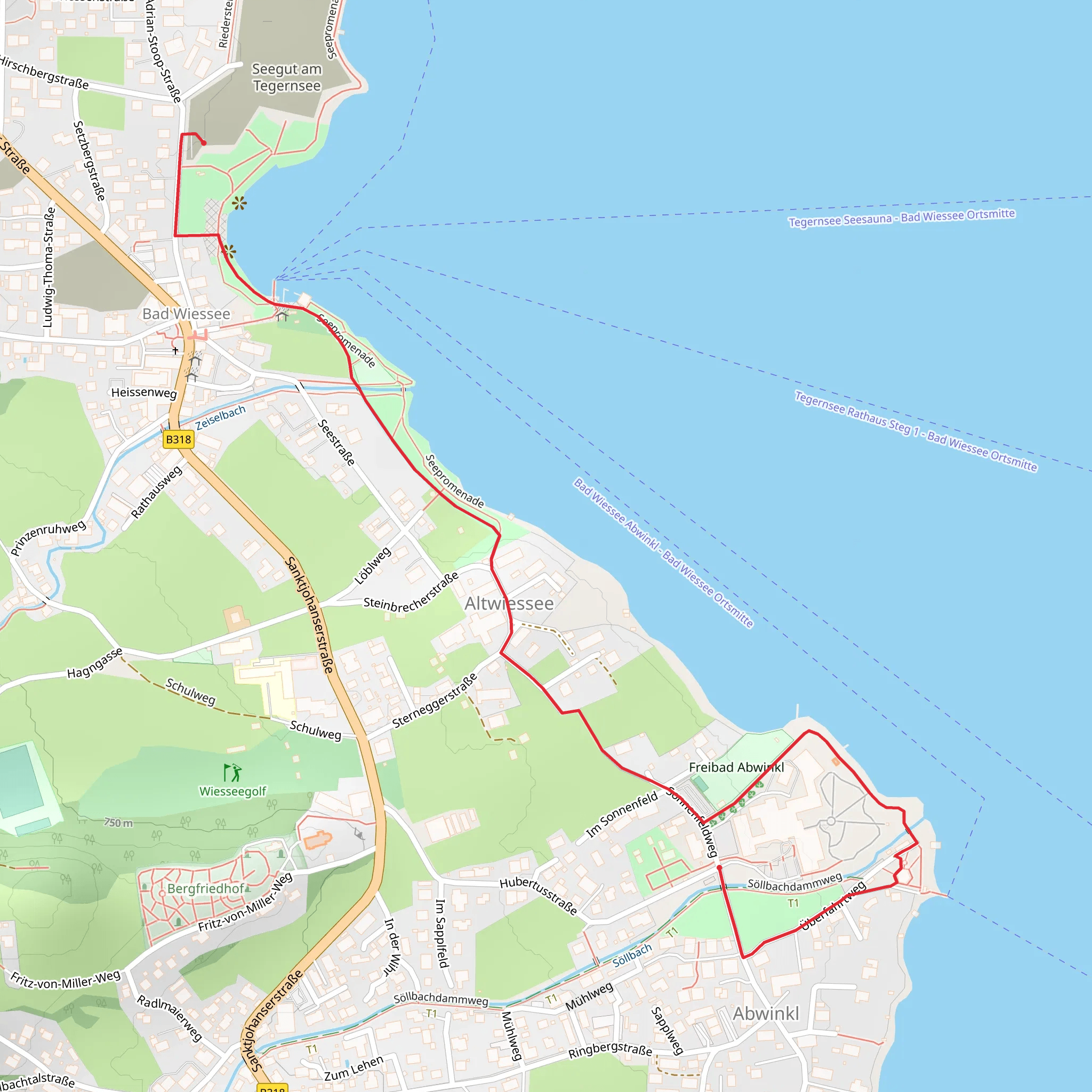 Maximiliansweg in Abwinkl mobile static map