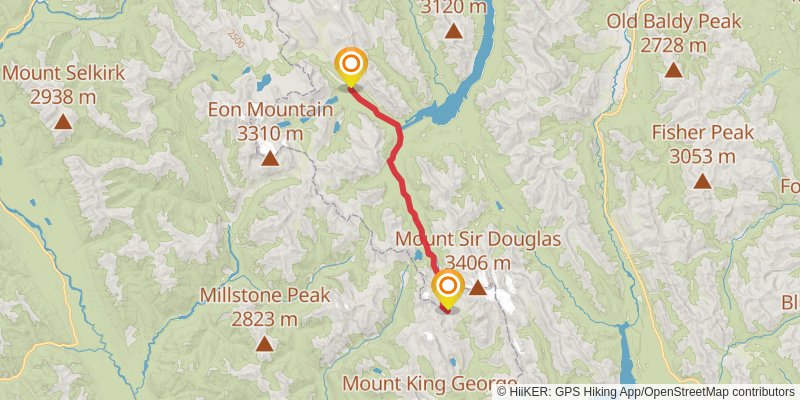 Great Divide Trail stage 24 Map