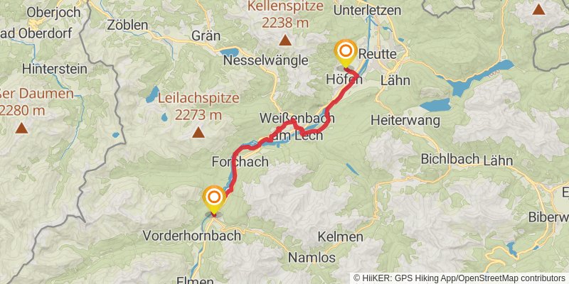 Lechweg stage 6 Map