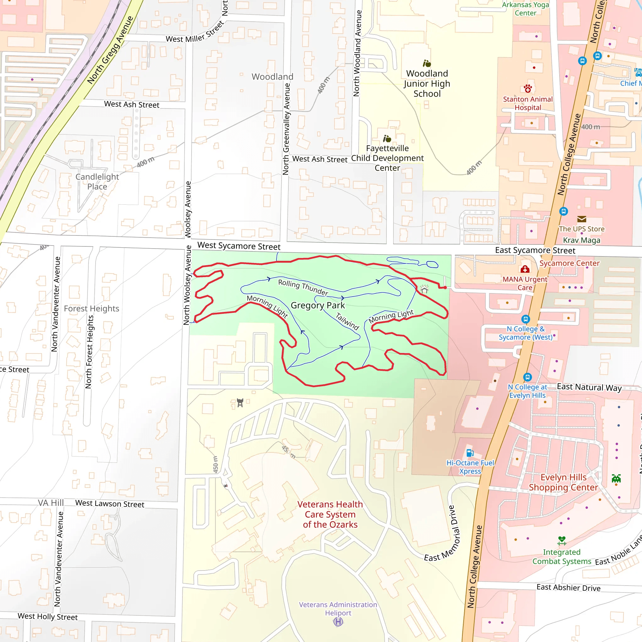 Morning Light Loop mobile static map