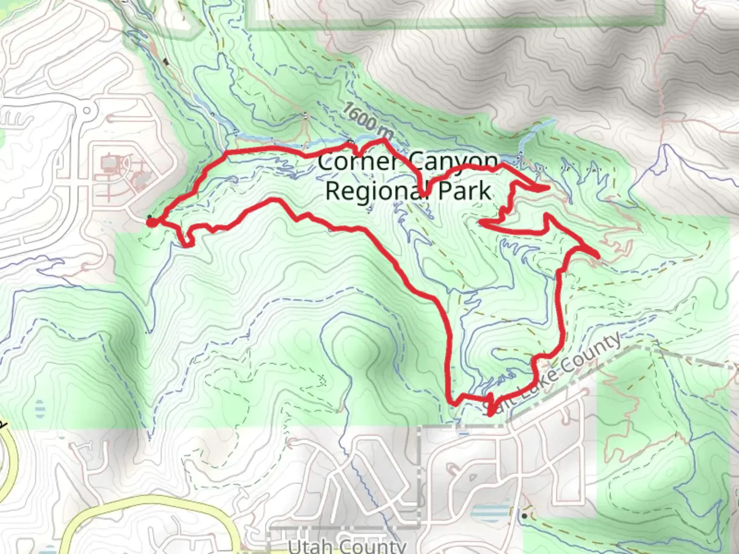 An image depicting the trail Canyon Hollow and Clarks Trail and its surrounding area.
