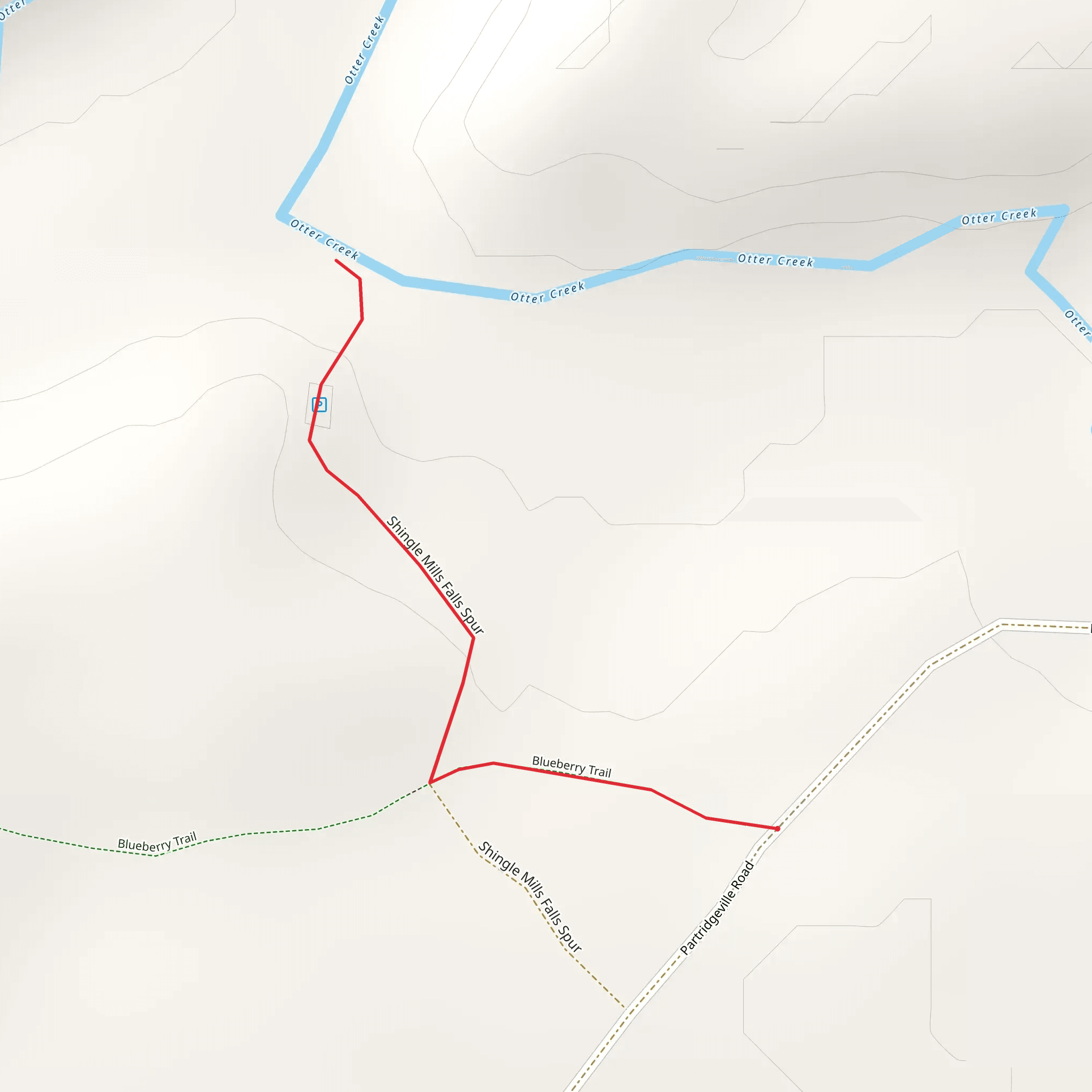 Shingle Mills Falls Trail mobile static map