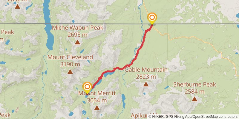 Pacific Northwest Trail stage 120 Map