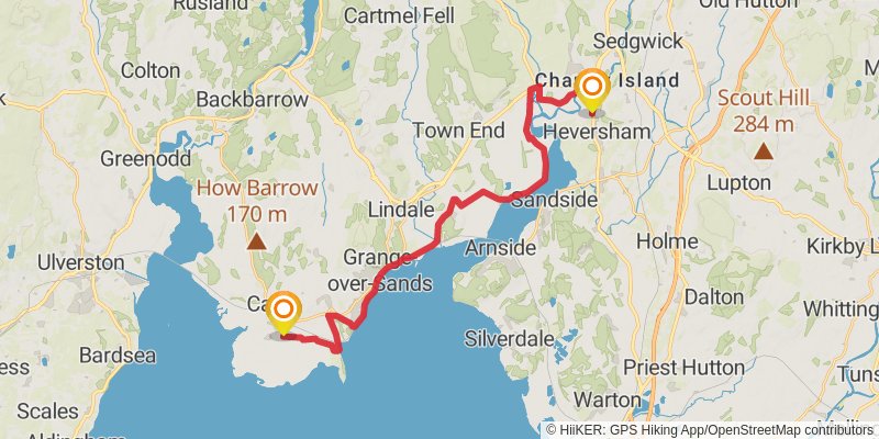 Cumbria Coastal Way stage 2 Map