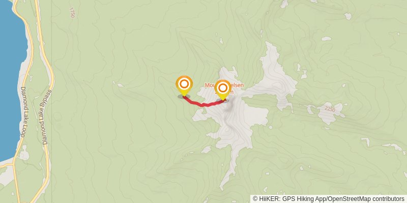 North Umpqua - Mount Thielsen Trails spur 2 Map