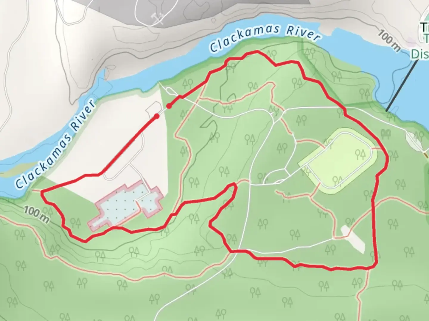 An image depicting the trail Dog Creek and Rivermill Loop Trail and its surrounding area.