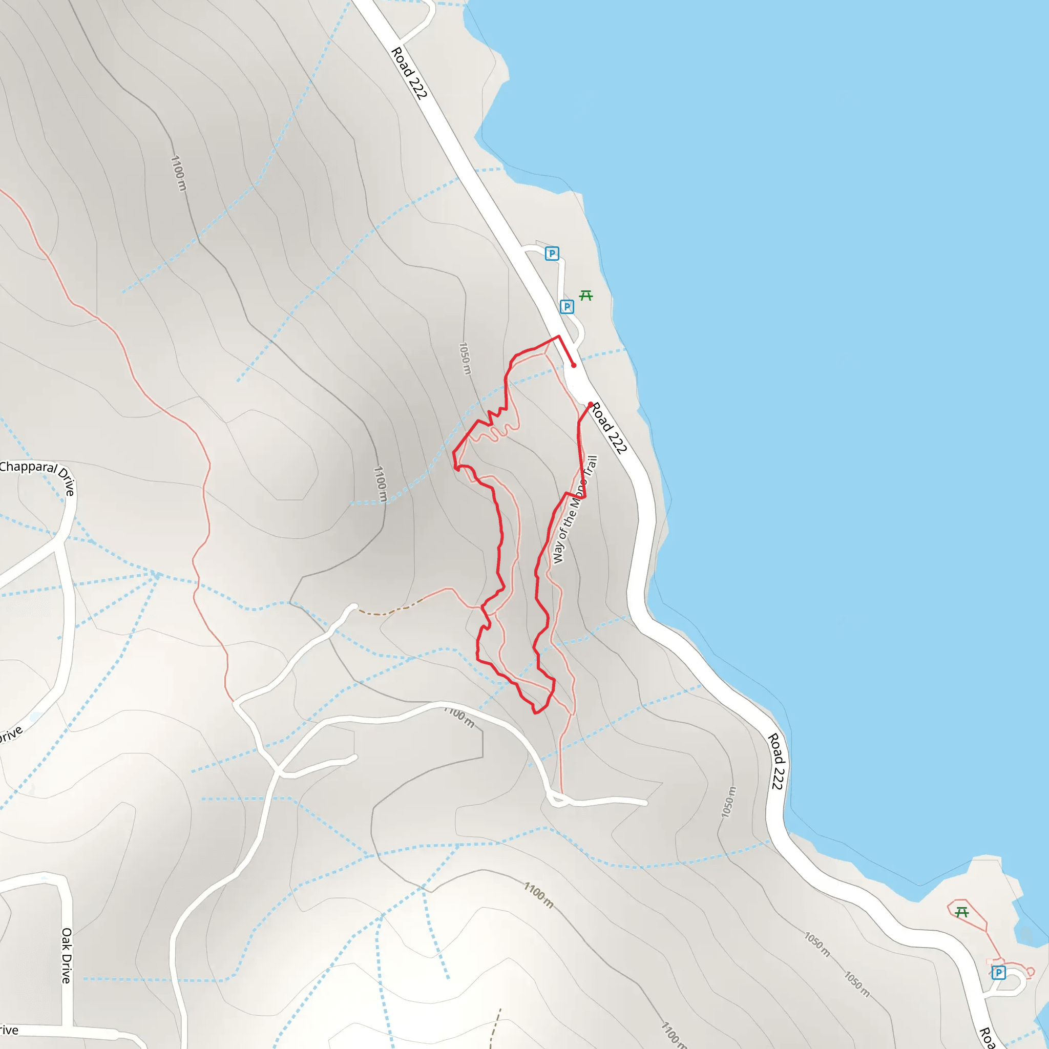 Way of the Mono Loop Trail mobile static map