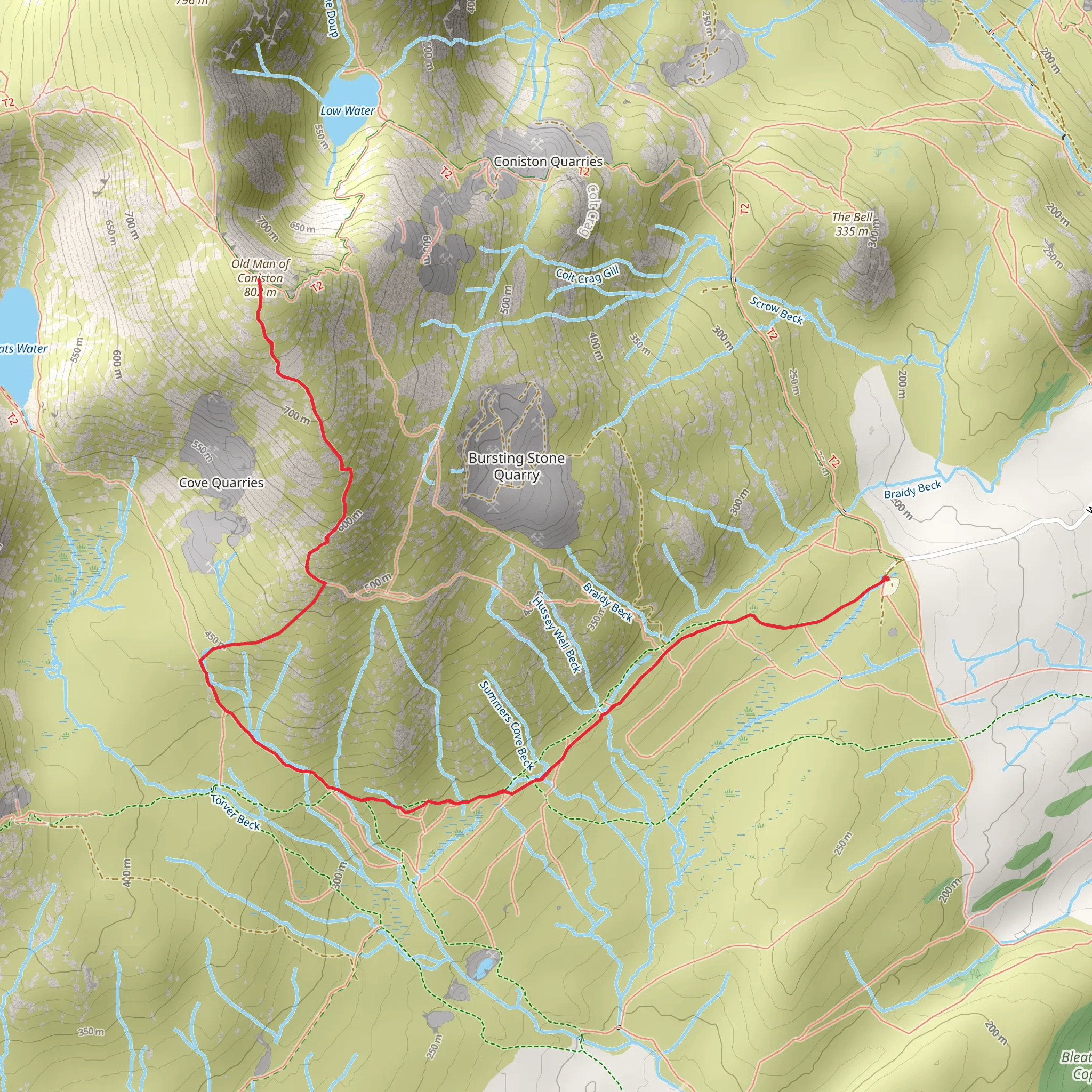 Old Man of Coniston mobile static map