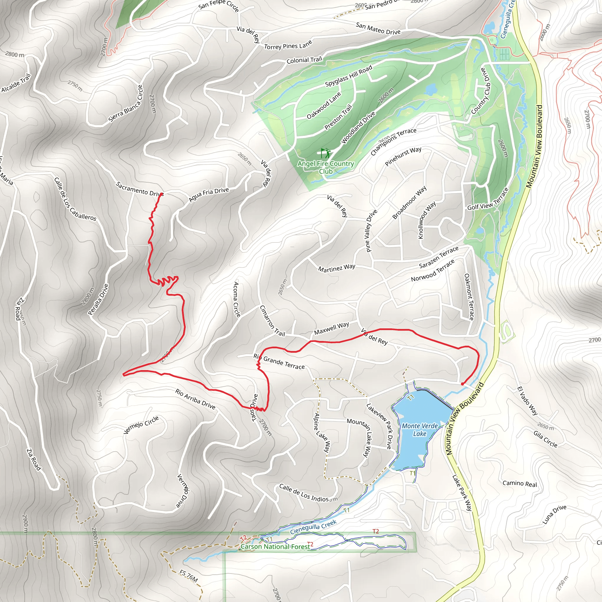 Cougar Trail mobile static map