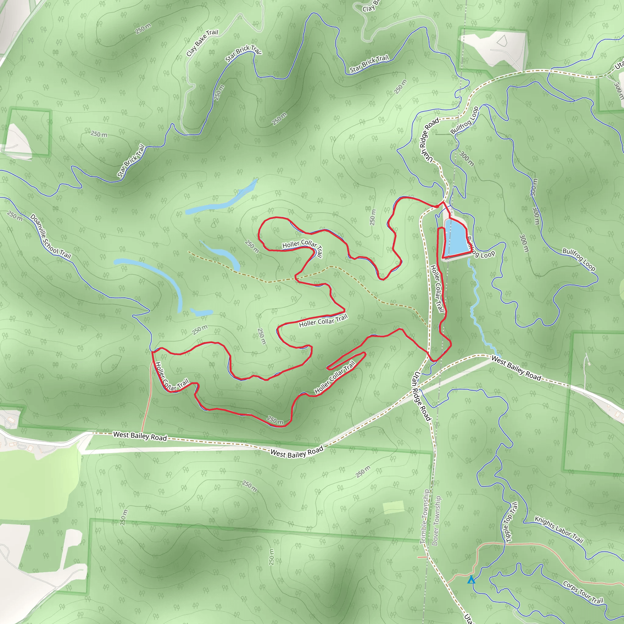 Holler Collar and Utah Ridge Pond Loop Trail mobile static map
