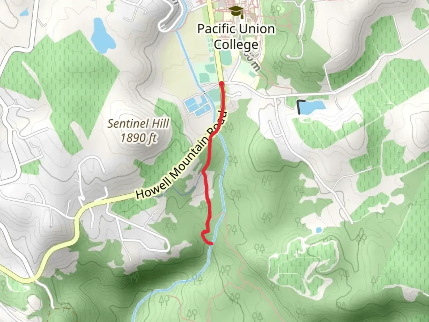 An image depicting the trail Linda Falls Trail and its surrounding area.
