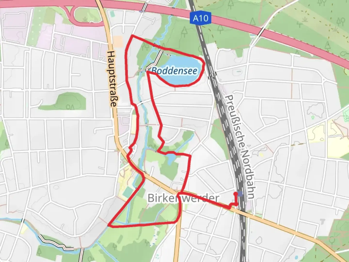 An image depicting the trail Mönchsee and Boddensee Loop via Boddenseeroute and its surrounding area.