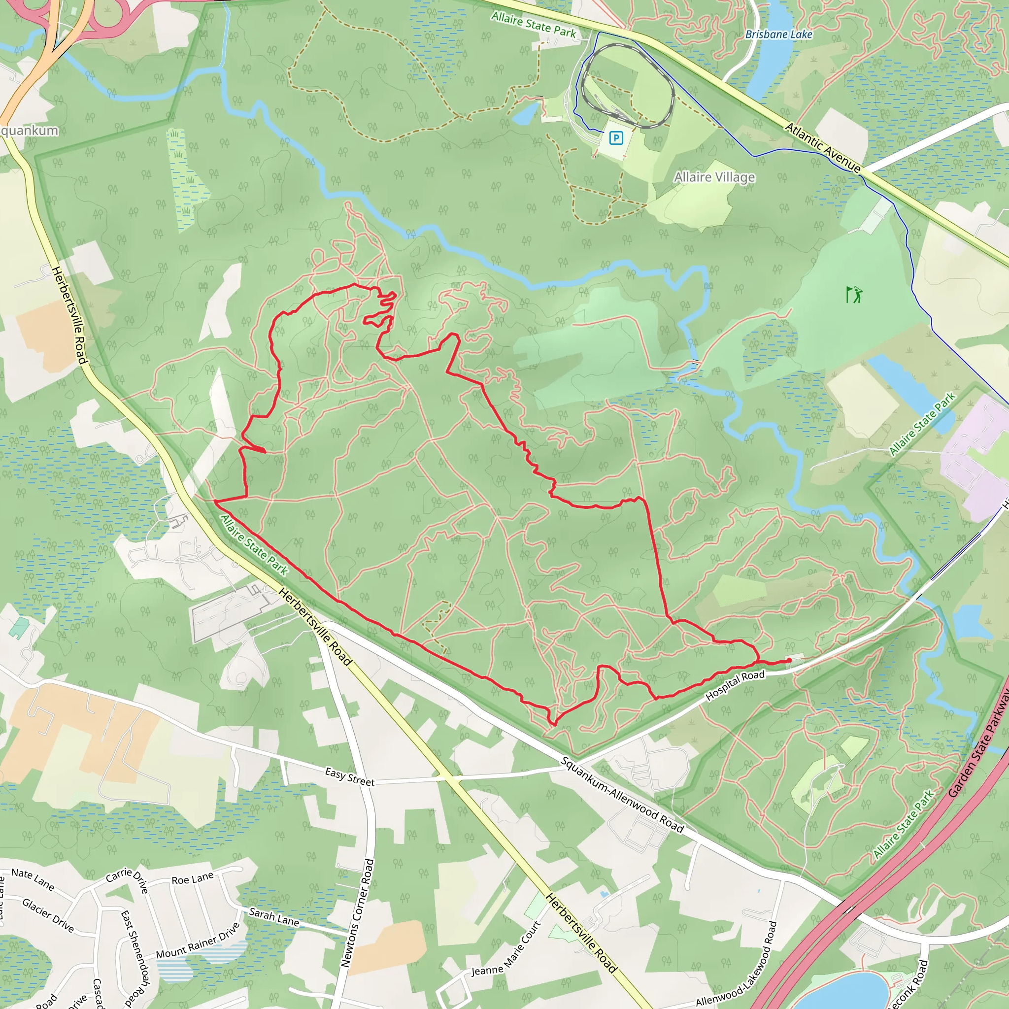Orange-White Loop - Hospital Road mobile static map